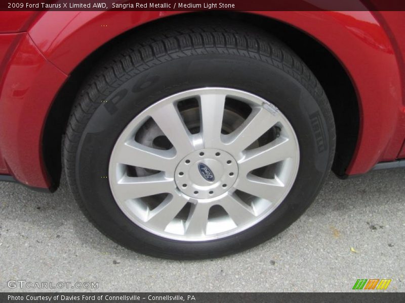 Sangria Red Metallic / Medium Light Stone 2009 Ford Taurus X Limited AWD