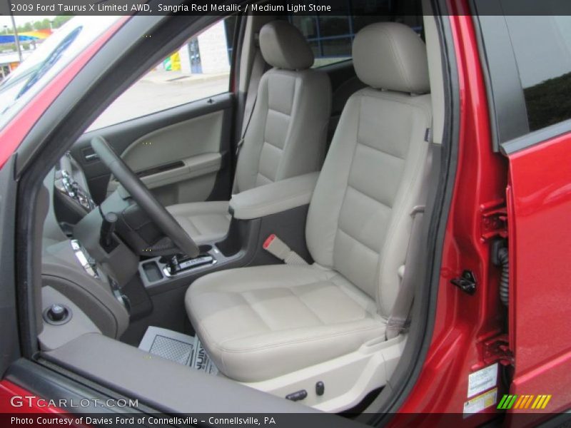 Sangria Red Metallic / Medium Light Stone 2009 Ford Taurus X Limited AWD