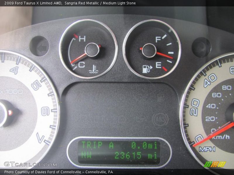 Sangria Red Metallic / Medium Light Stone 2009 Ford Taurus X Limited AWD