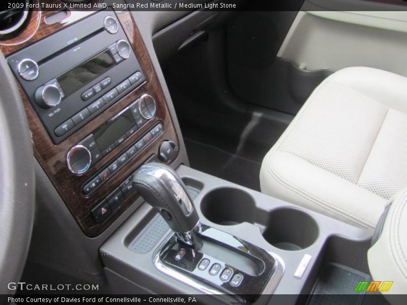 Sangria Red Metallic / Medium Light Stone 2009 Ford Taurus X Limited AWD