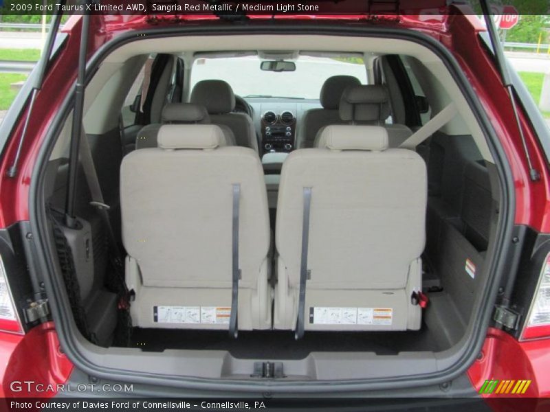 Sangria Red Metallic / Medium Light Stone 2009 Ford Taurus X Limited AWD
