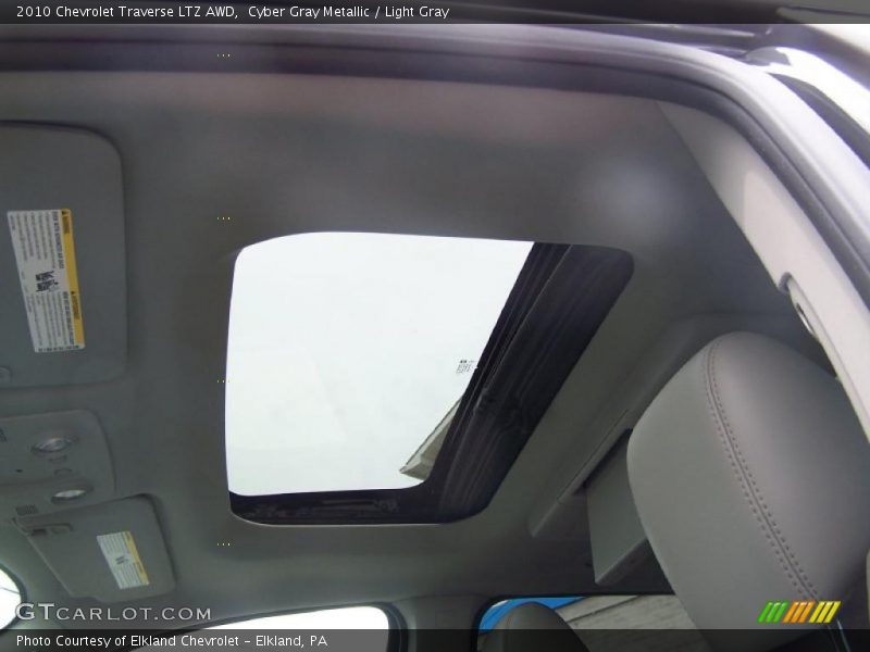 Cyber Gray Metallic / Light Gray 2010 Chevrolet Traverse LTZ AWD