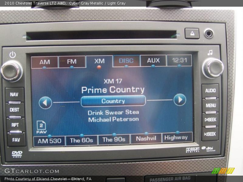 Cyber Gray Metallic / Light Gray 2010 Chevrolet Traverse LTZ AWD