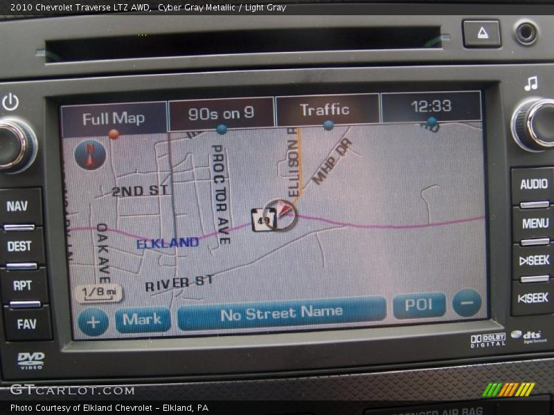 Cyber Gray Metallic / Light Gray 2010 Chevrolet Traverse LTZ AWD