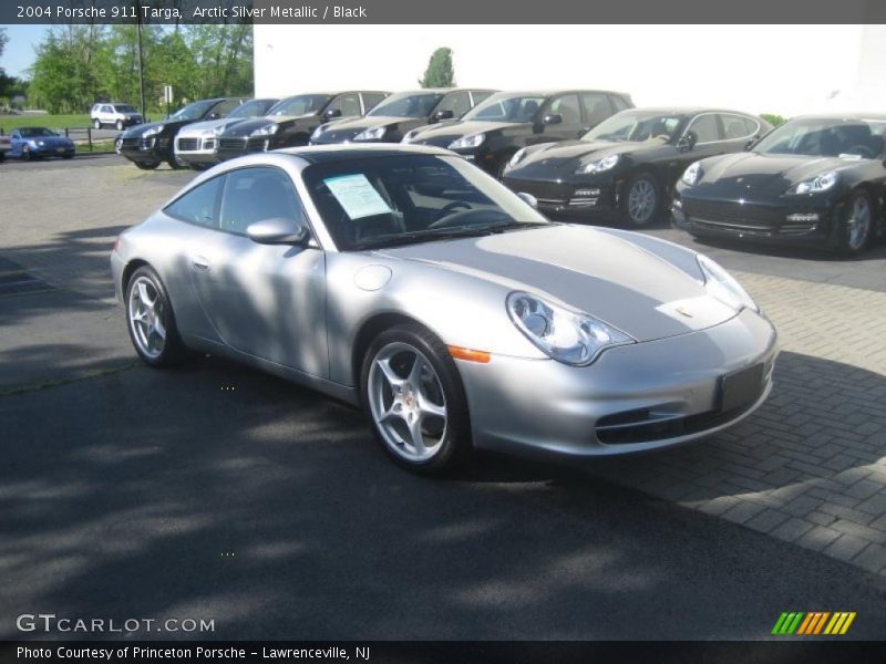Arctic Silver Metallic / Black 2004 Porsche 911 Targa