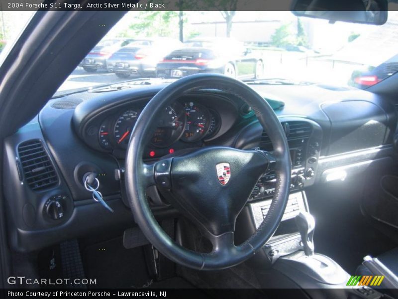 Arctic Silver Metallic / Black 2004 Porsche 911 Targa