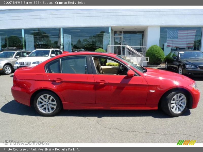 Crimson Red / Beige 2007 BMW 3 Series 328xi Sedan