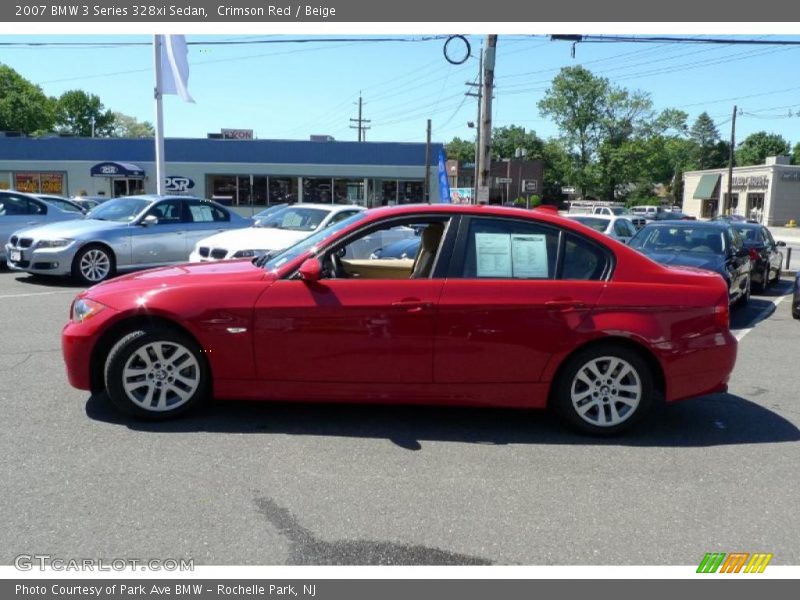 Crimson Red / Beige 2007 BMW 3 Series 328xi Sedan