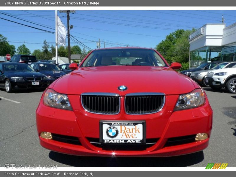 Crimson Red / Beige 2007 BMW 3 Series 328xi Sedan