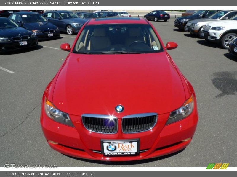 Crimson Red / Beige 2007 BMW 3 Series 328xi Sedan