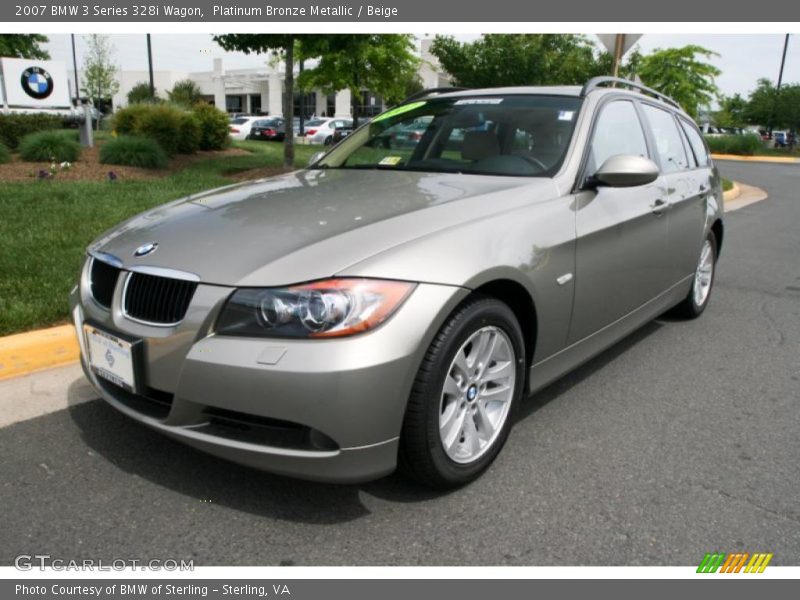 Platinum Bronze Metallic / Beige 2007 BMW 3 Series 328i Wagon