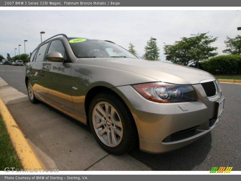Platinum Bronze Metallic / Beige 2007 BMW 3 Series 328i Wagon