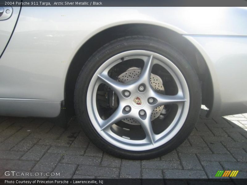 Arctic Silver Metallic / Black 2004 Porsche 911 Targa