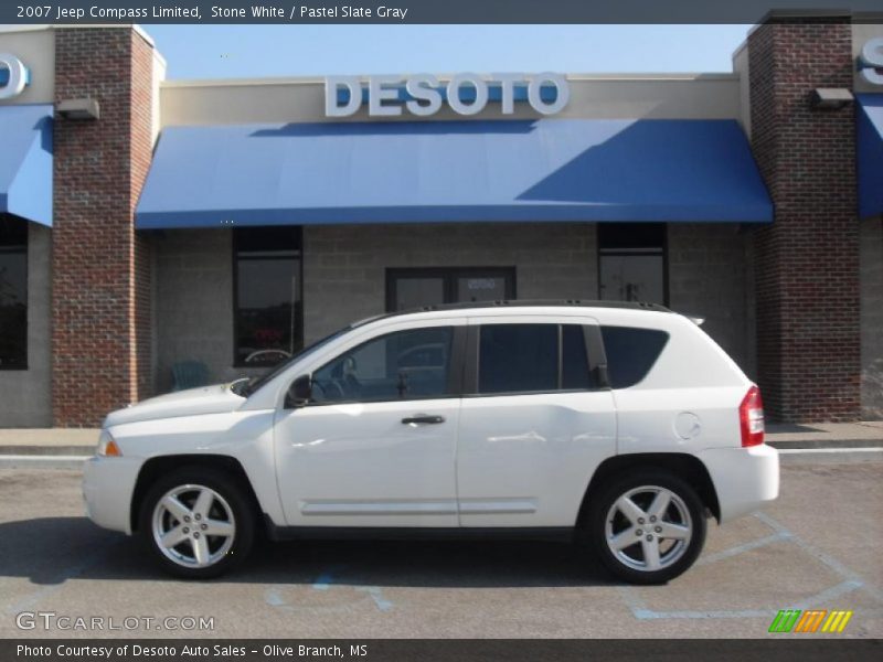Stone White / Pastel Slate Gray 2007 Jeep Compass Limited