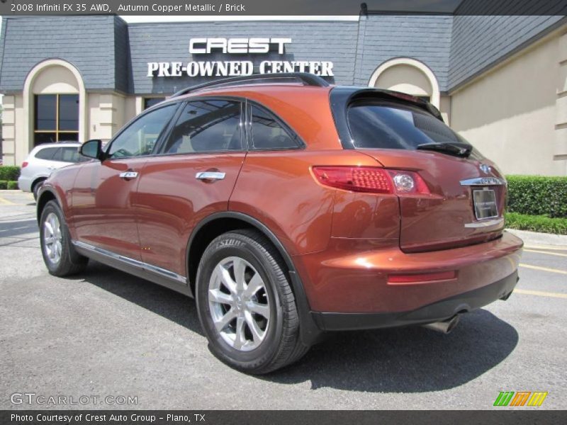 Autumn Copper Metallic / Brick 2008 Infiniti FX 35 AWD