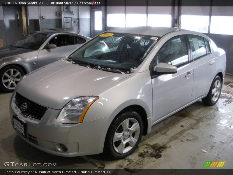 Brilliant Silver / Charcoal/Steel 2008 Nissan Sentra 2.0 S