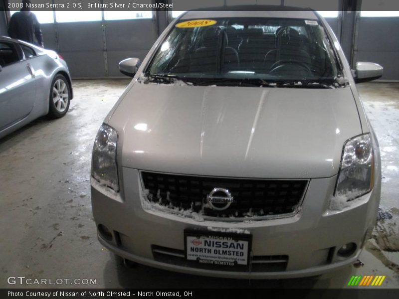 Brilliant Silver / Charcoal/Steel 2008 Nissan Sentra 2.0 S