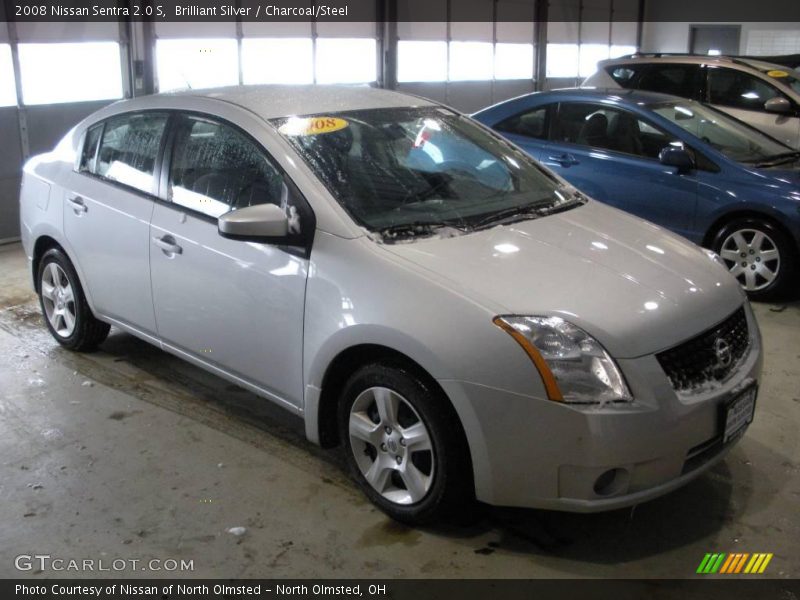 Brilliant Silver / Charcoal/Steel 2008 Nissan Sentra 2.0 S