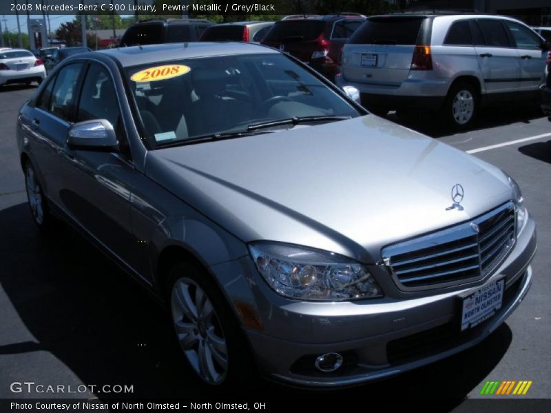 Pewter Metallic / Grey/Black 2008 Mercedes-Benz C 300 Luxury