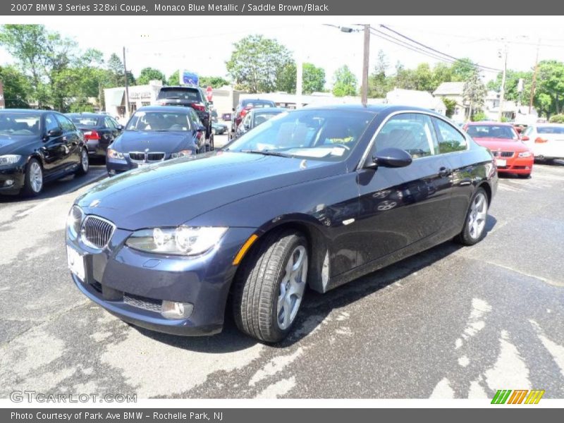 Monaco Blue Metallic / Saddle Brown/Black 2007 BMW 3 Series 328xi Coupe