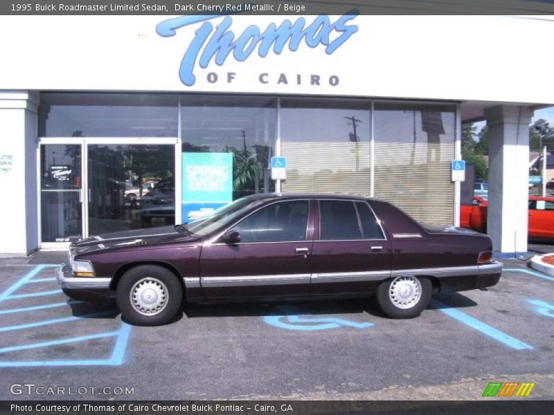 Dark Cherry Red Metallic / Beige 1995 Buick Roadmaster Limited Sedan