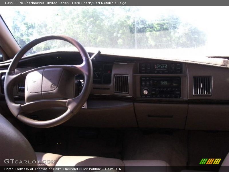 Dark Cherry Red Metallic / Beige 1995 Buick Roadmaster Limited Sedan