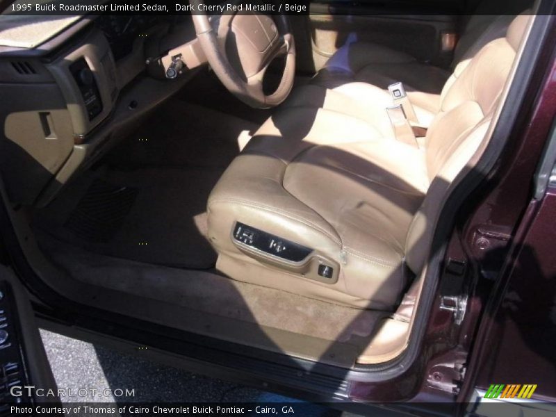 Dark Cherry Red Metallic / Beige 1995 Buick Roadmaster Limited Sedan