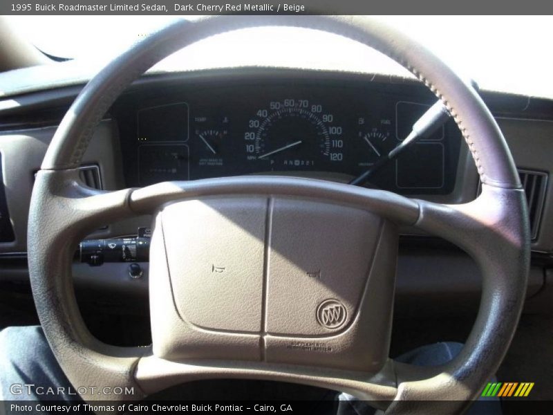 Dark Cherry Red Metallic / Beige 1995 Buick Roadmaster Limited Sedan