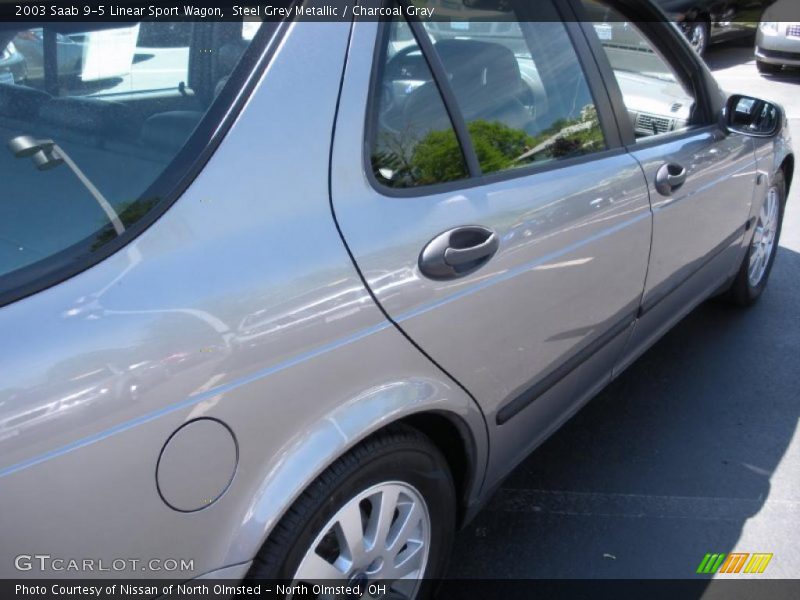 Steel Grey Metallic / Charcoal Gray 2003 Saab 9-5 Linear Sport Wagon