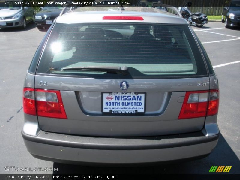 Steel Grey Metallic / Charcoal Gray 2003 Saab 9-5 Linear Sport Wagon