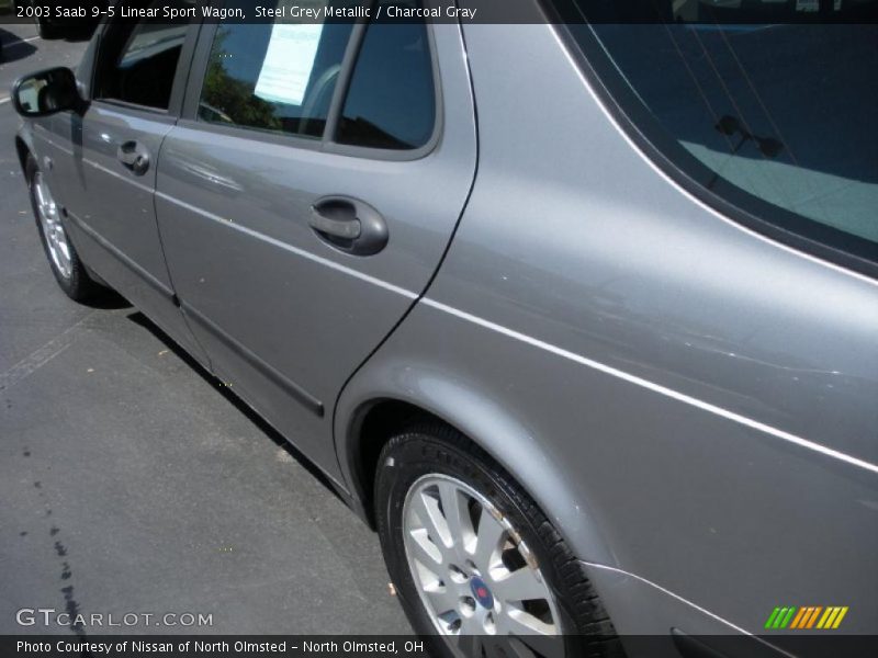 Steel Grey Metallic / Charcoal Gray 2003 Saab 9-5 Linear Sport Wagon