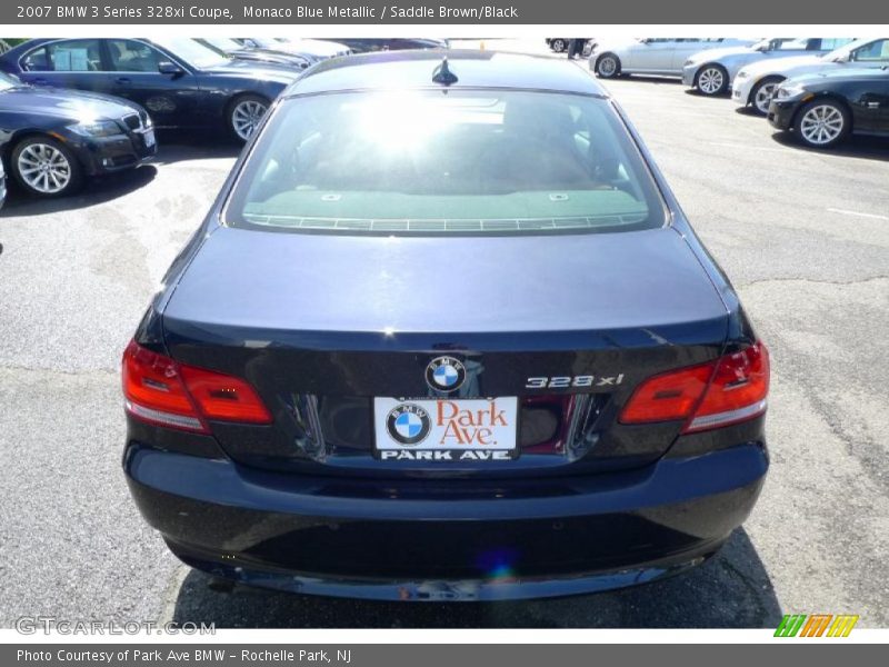 Monaco Blue Metallic / Saddle Brown/Black 2007 BMW 3 Series 328xi Coupe