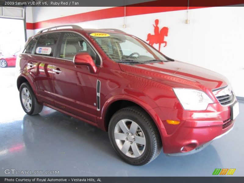 Ruby Red / Tan 2009 Saturn VUE XR V6