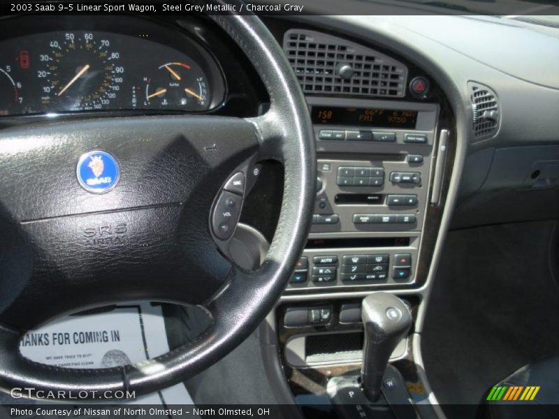 Steel Grey Metallic / Charcoal Gray 2003 Saab 9-5 Linear Sport Wagon