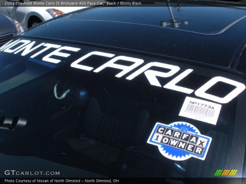 Black / Ebony Black 2001 Chevrolet Monte Carlo SS Brickyard 400 Pace Car