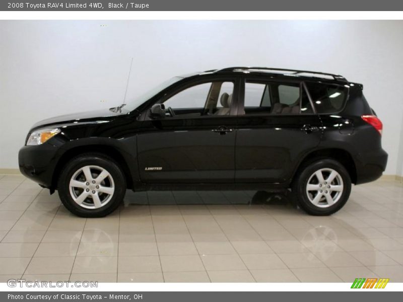 Black / Taupe 2008 Toyota RAV4 Limited 4WD