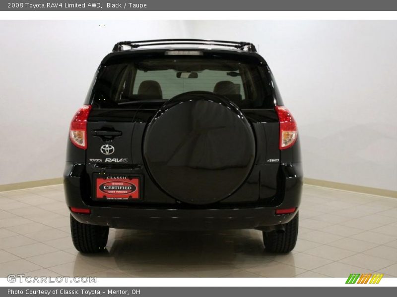 Black / Taupe 2008 Toyota RAV4 Limited 4WD
