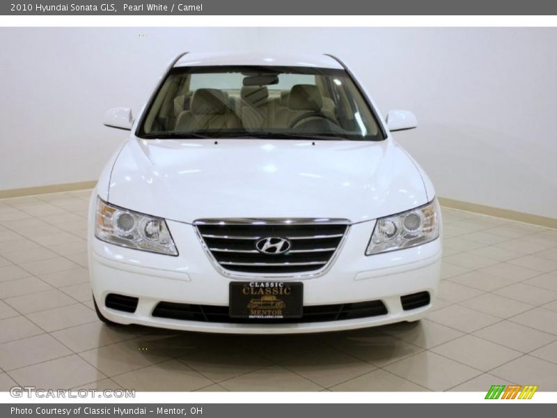 Pearl White / Camel 2010 Hyundai Sonata GLS