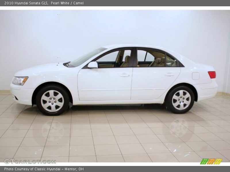 Pearl White / Camel 2010 Hyundai Sonata GLS