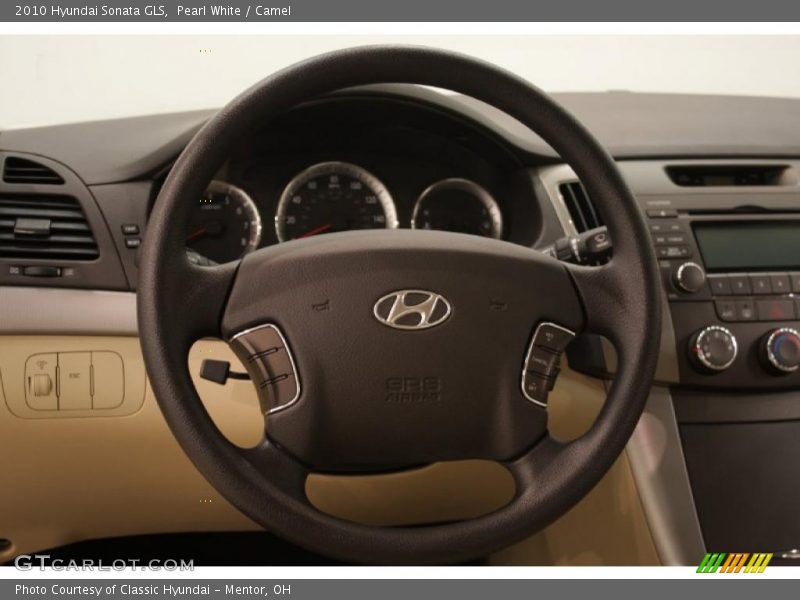 Pearl White / Camel 2010 Hyundai Sonata GLS