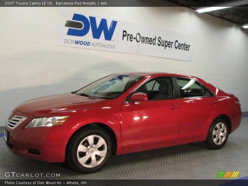 Barcelona Red Metallic / Ash 2007 Toyota Camry LE V6