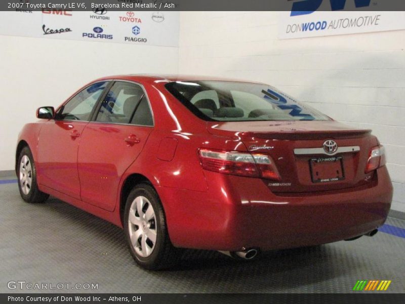 Barcelona Red Metallic / Ash 2007 Toyota Camry LE V6