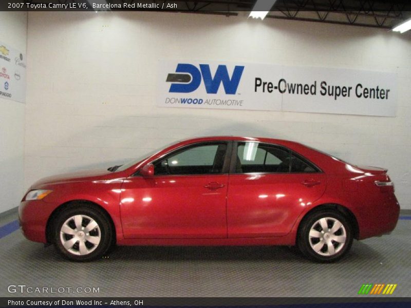 Barcelona Red Metallic / Ash 2007 Toyota Camry LE V6