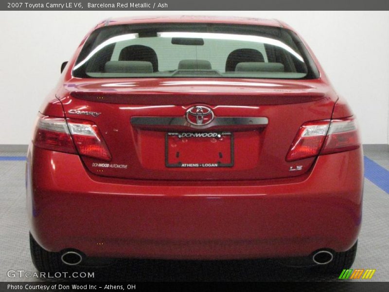 Barcelona Red Metallic / Ash 2007 Toyota Camry LE V6
