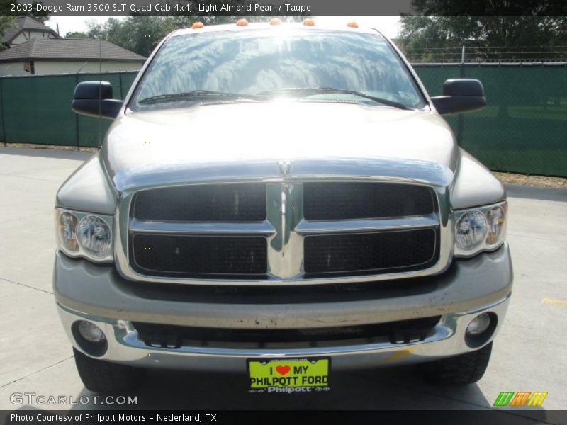 Light Almond Pearl / Taupe 2003 Dodge Ram 3500 SLT Quad Cab 4x4