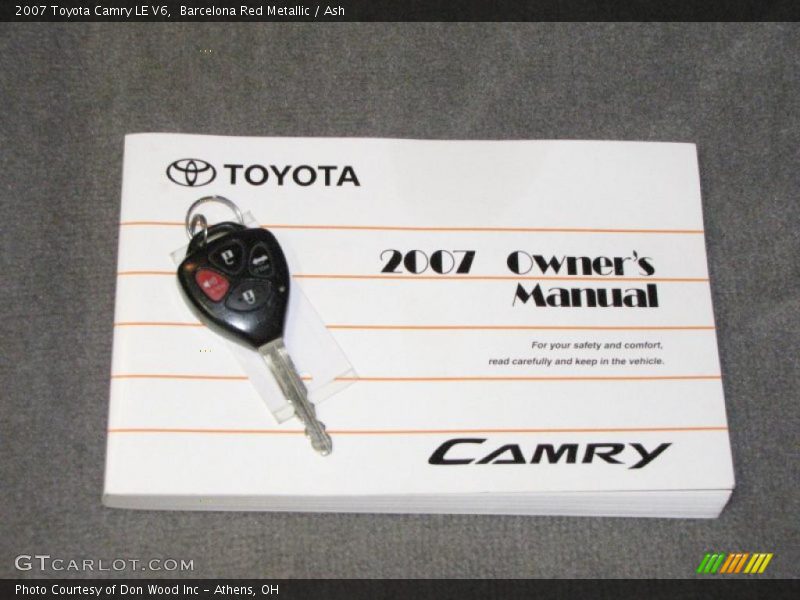 Barcelona Red Metallic / Ash 2007 Toyota Camry LE V6