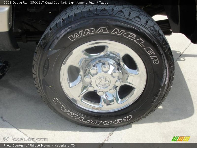 Light Almond Pearl / Taupe 2003 Dodge Ram 3500 SLT Quad Cab 4x4