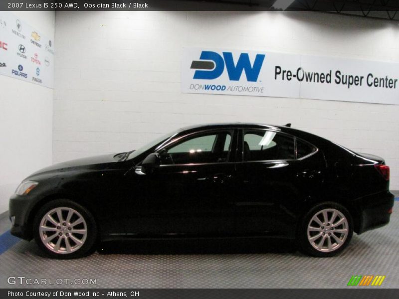 Obsidian Black / Black 2007 Lexus IS 250 AWD