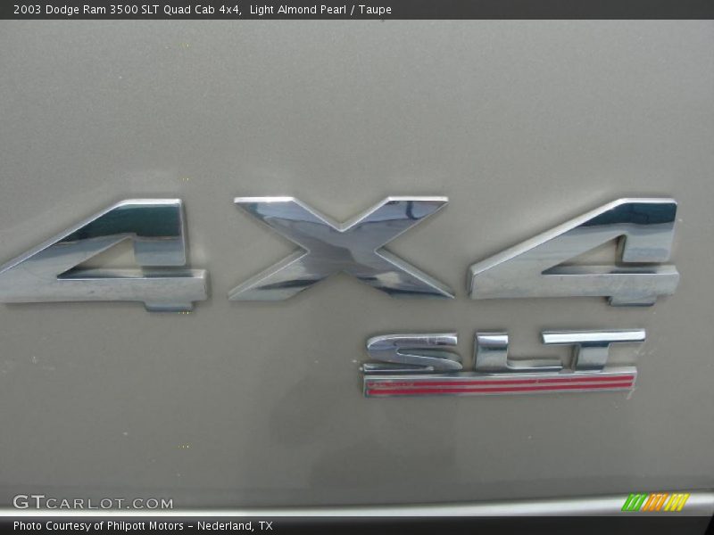 Light Almond Pearl / Taupe 2003 Dodge Ram 3500 SLT Quad Cab 4x4