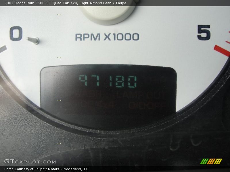 Light Almond Pearl / Taupe 2003 Dodge Ram 3500 SLT Quad Cab 4x4